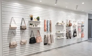 Retail showroom with Trusscore slatwall