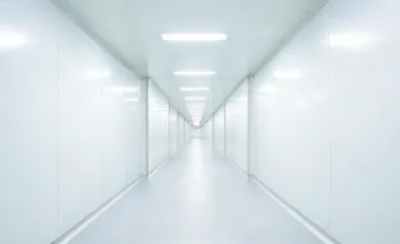 Food processing secondary space with PVC cladding